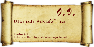 Olbrich Viktória névjegykártya